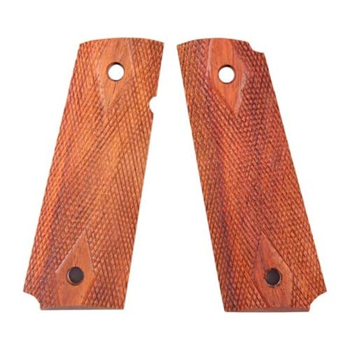 Navidrex Grips 1911 Std Commander Mahogany Ctd Double Diamond Checkered Grip