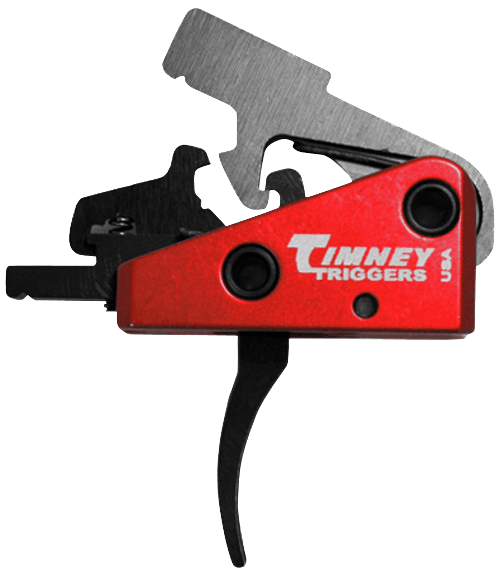 Timney Triggers 662S Targa Short Two-Stage Curved Trigger 2 lbs Draw Weight Red Finish