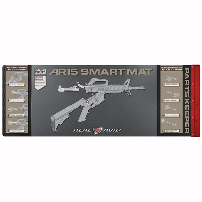 Real Avid AVAR15SM AR-15 Smart Mat Black/Red 43" x 16" AR-15 Diagram Illustration