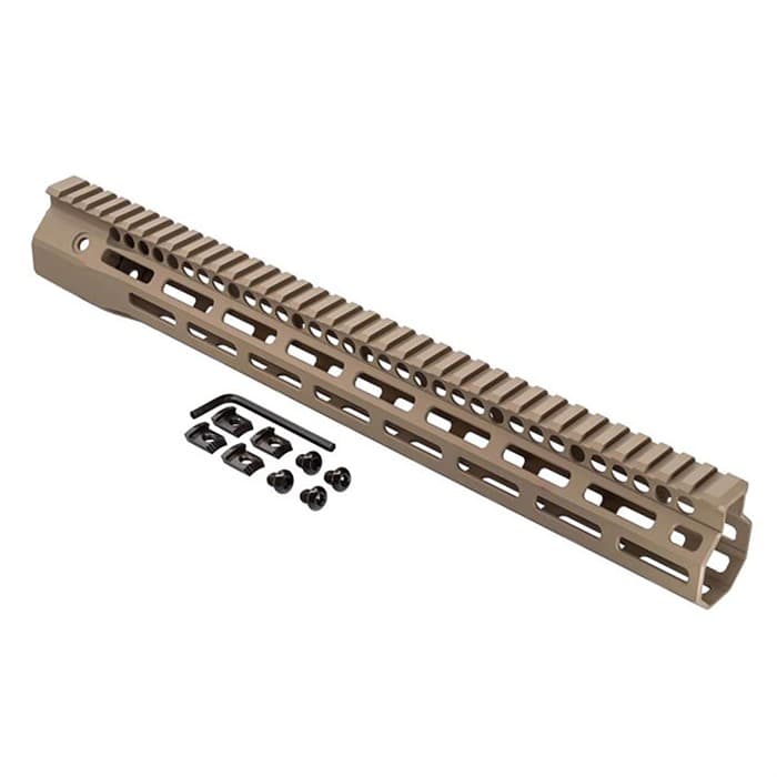 Troy 15in Special Ops Battlerail High Profile MLOK Flat Dark Earth AR 308
