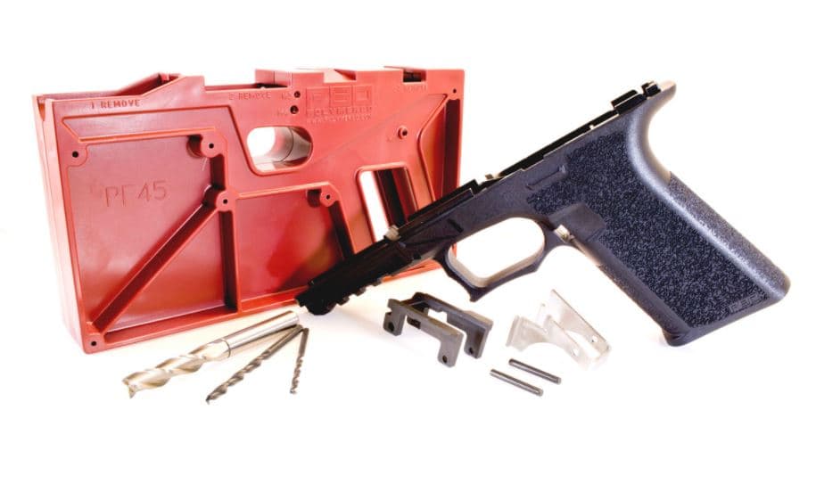 Polymer 80 PF45 80% Full Size Pistol Frame Kit for Glock 20 21 Compatible