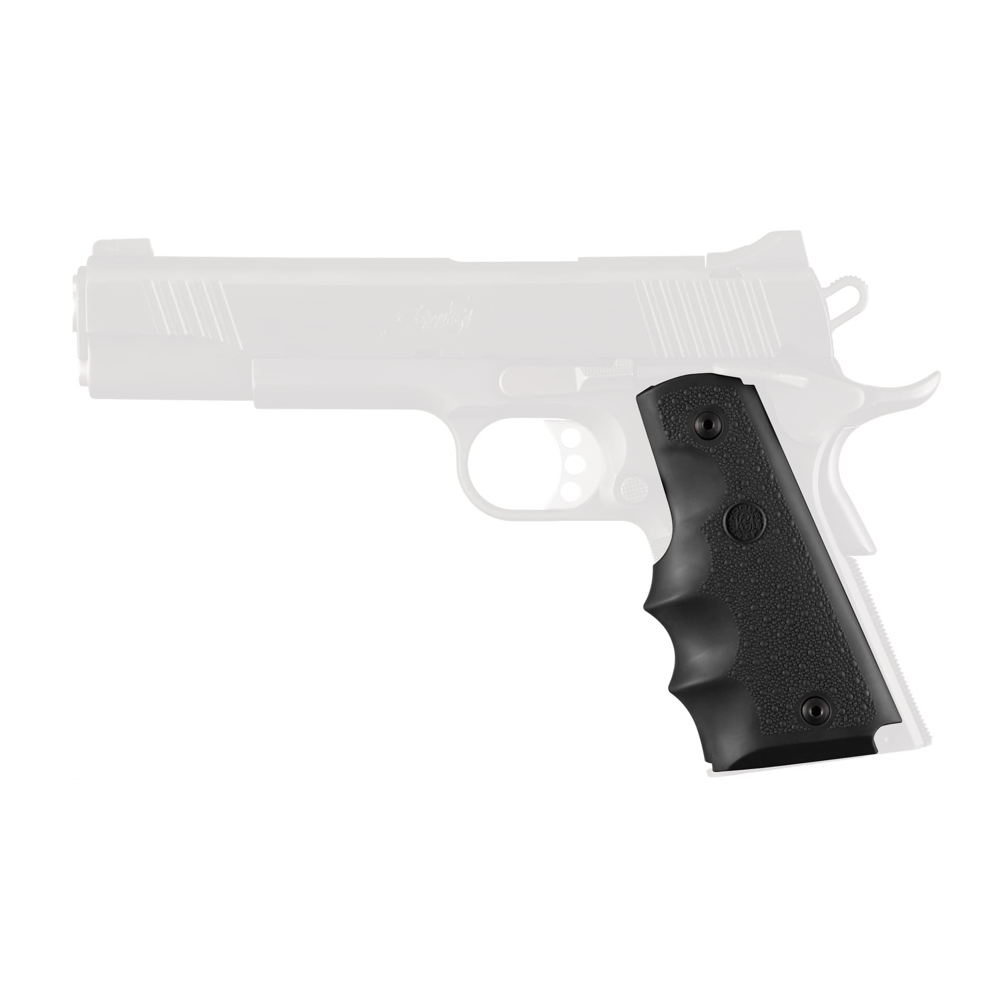 Hogue OverMolded Grip Cobblestone Rubber with Finger Grooves for 1911 Government