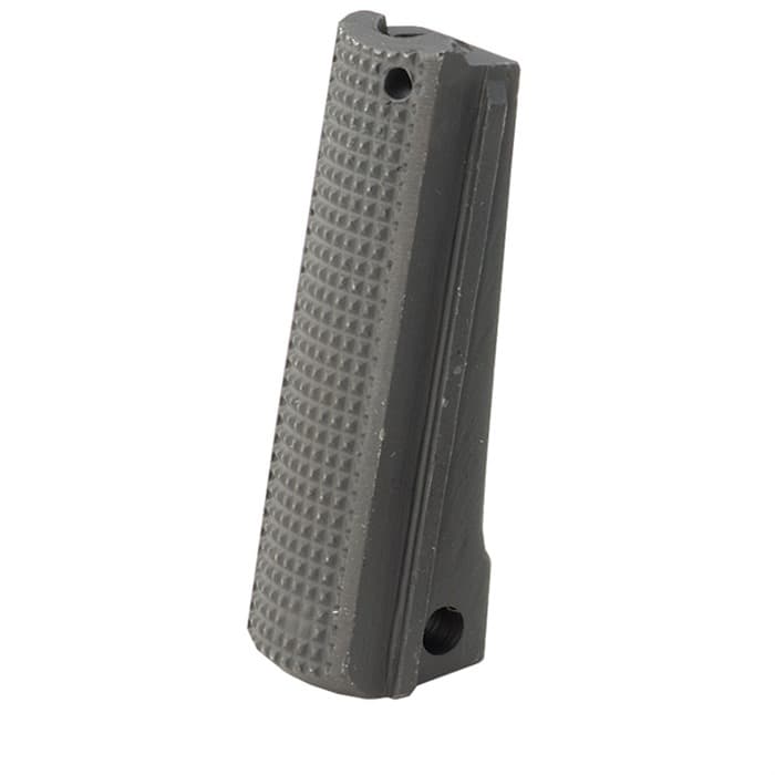John Masen Flat Chrome Moly 1911 Checkered Commander Mainspring Housing Blued