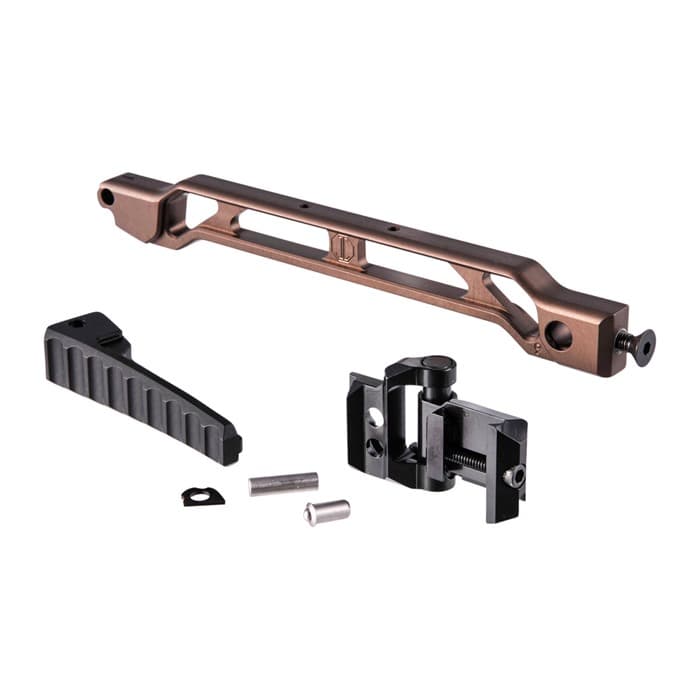 Jmac Customs Ab-9R Folding Buttplate Ar-15 Aluminum Tan Folding Mechanism