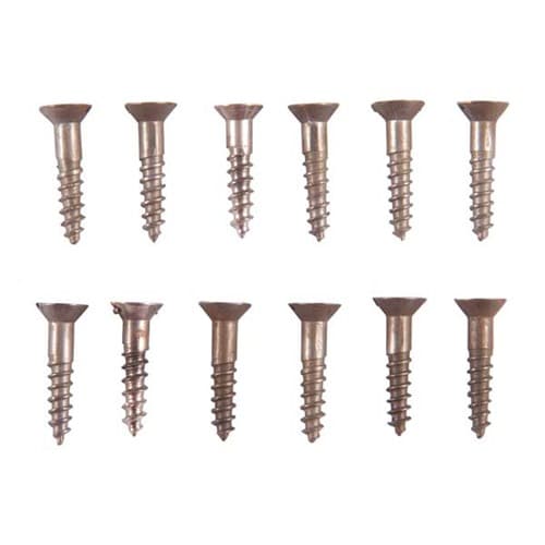 3X1/2'' STEEL FLAT HEAD WOOD SCREWS BLUED 12 PACK