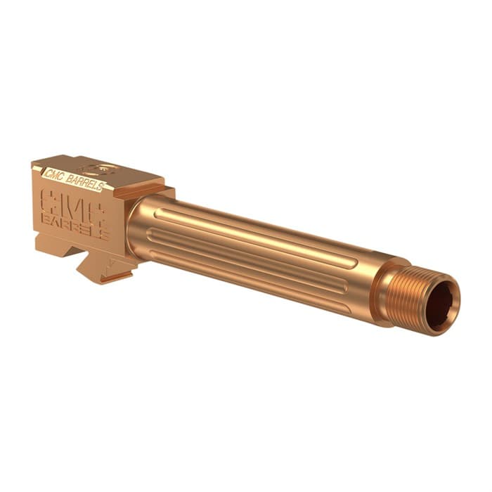 CMC Triggers Fluted Glock Barrels Glock 19 Threaded DLC Bronze HxBN