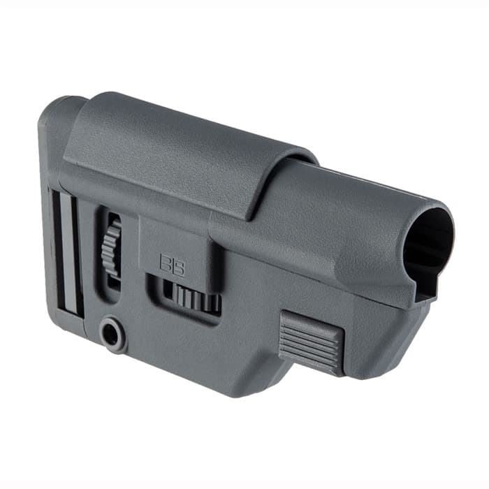B5 Systems Collapsible Precision Stock Polymer Mil-Spec Wolf Grey Medium