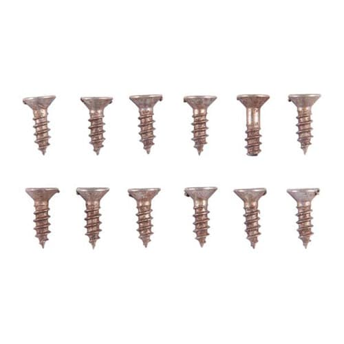 4X3/8'' STEEL FLAT HEAD WOOD SCREWS BLUED 12 PACK