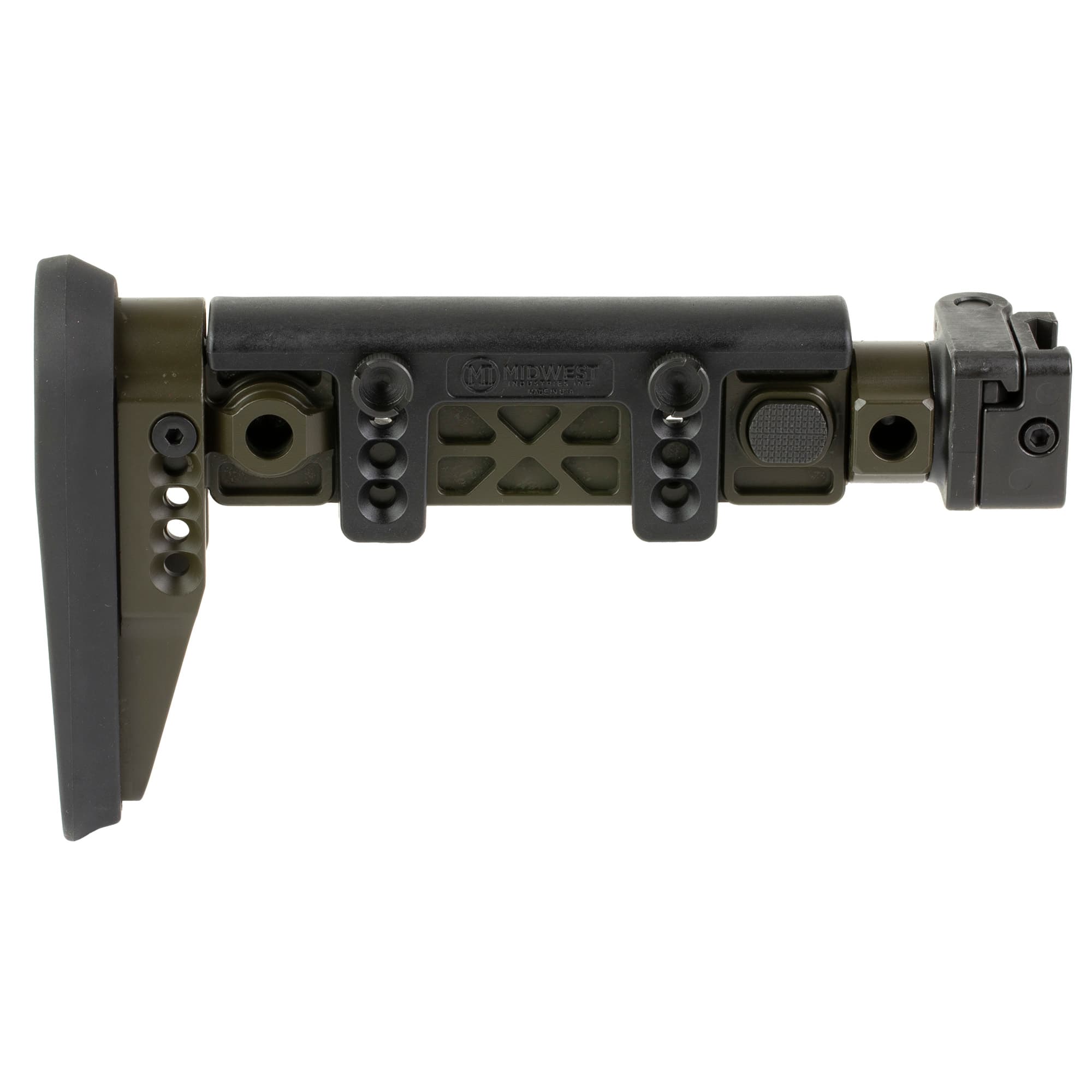 Midwest Industries AK Alpha Folding Stock Olive Drab Green 1913 Picatinny Rail