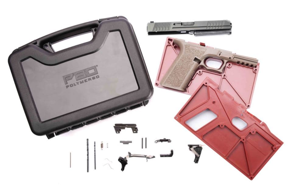Polymer 80 PF940 Complete 80 Frame Kit V2 Assembled Slide Case FDE 10rd