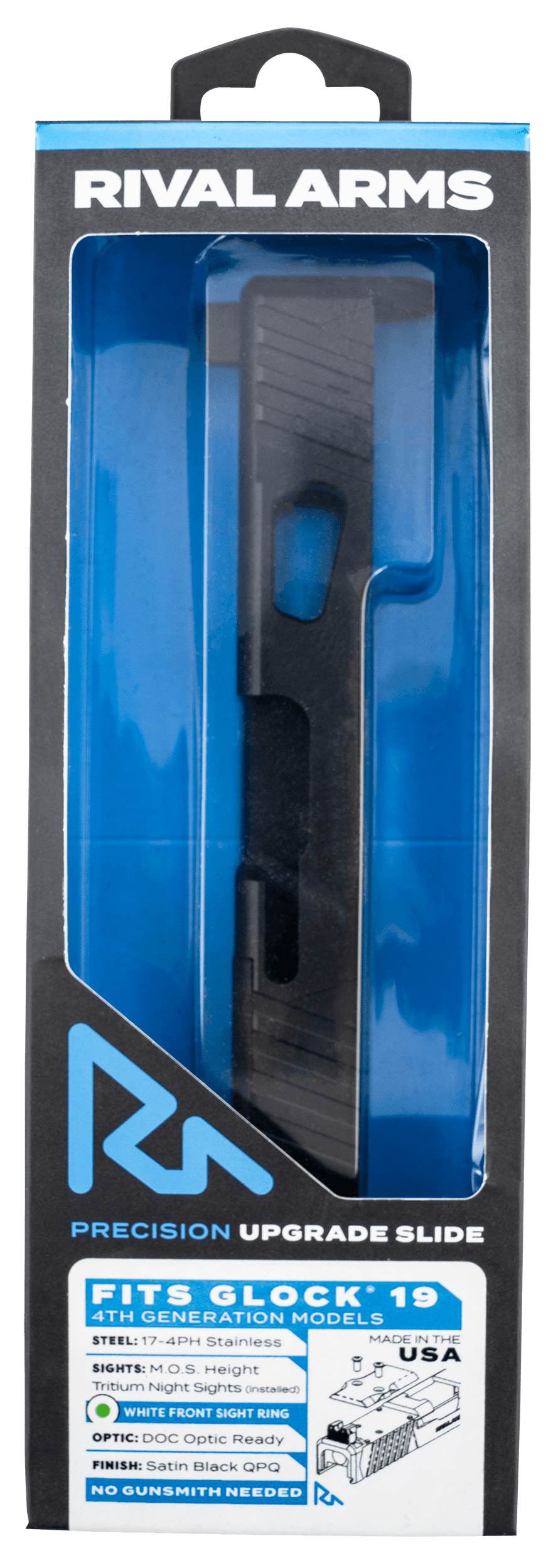 Rival Arms RA-RA11G205E Precision Slide Glock 19 Gen4 MOS Tritium