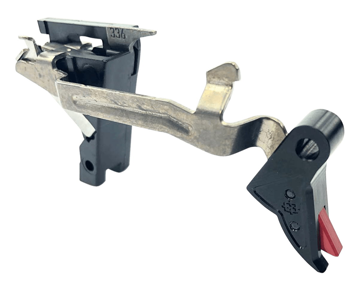 Cross Armory Drop-In Trigger with Bar Flat 3.5 lb Glock Gen1-4 Black Red