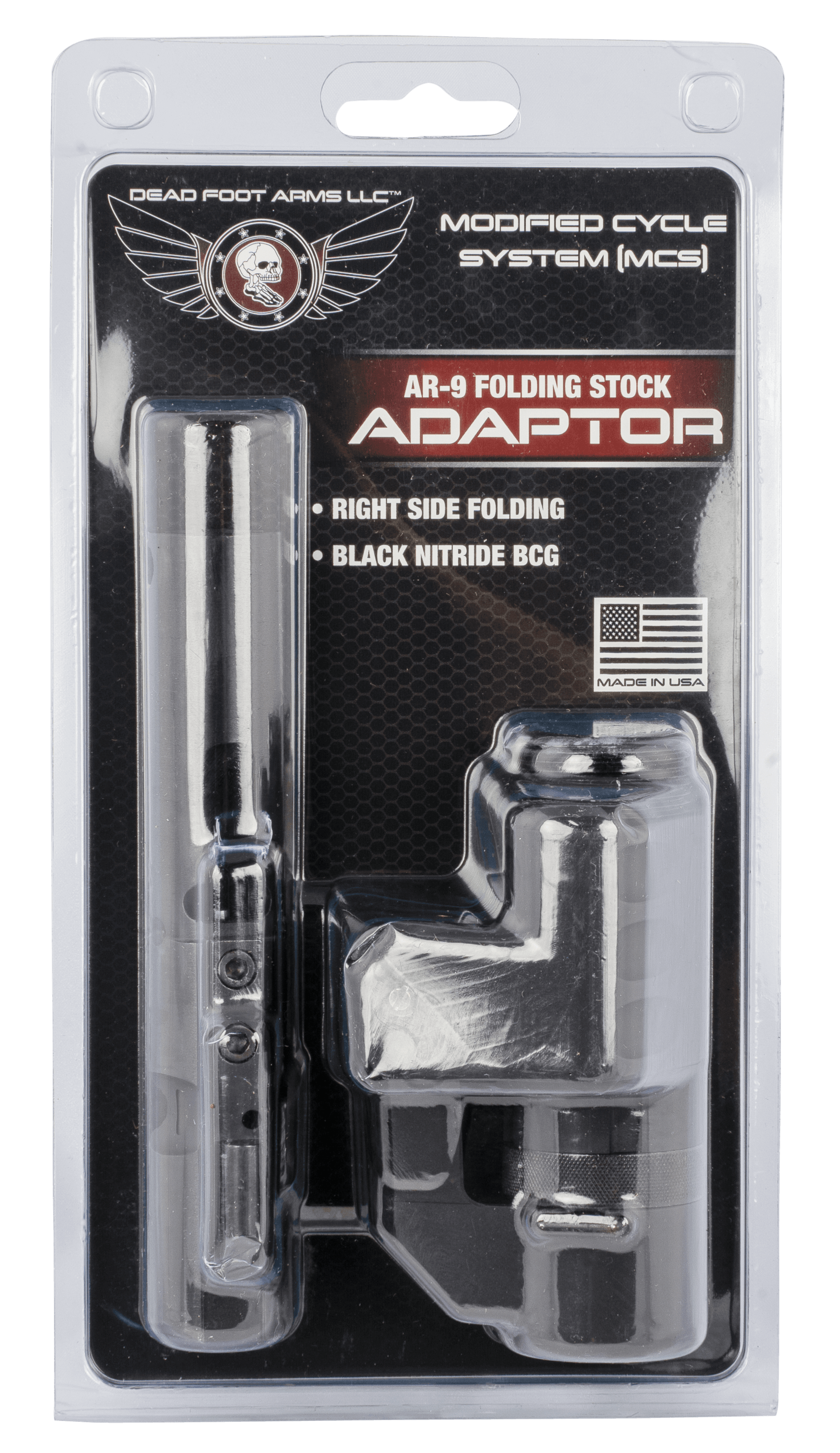 Dead Foot Arms DFAMCSRFS9MM2BN1 Modified Cycle System 9mm Folding Stock Adaptor