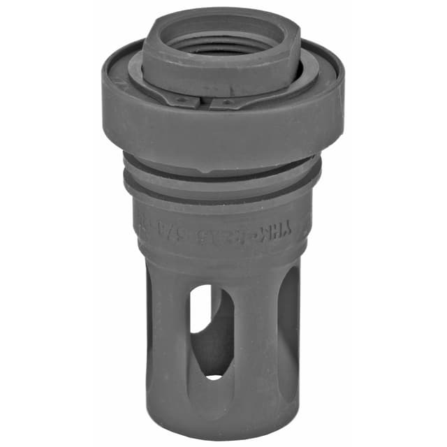 Yankee Hill 431524A Mini QD Flash Hider Black Phosphate Steel with 5/8"-24 tpi Threads & 2.13" OAL for 5.56x45mm NATO AR-Platform