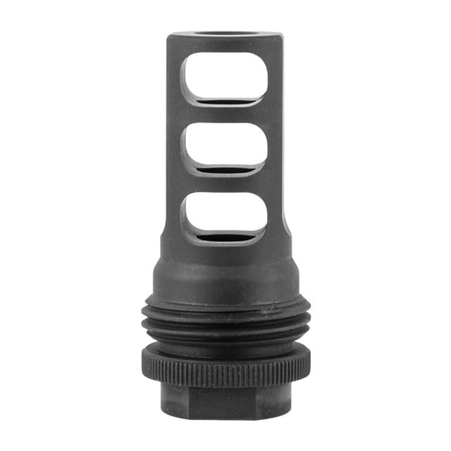 SilencerCo AC857 ASR Muzzle Brake Black Steel with 5/8"-24 tpi Threads for 338 Cal