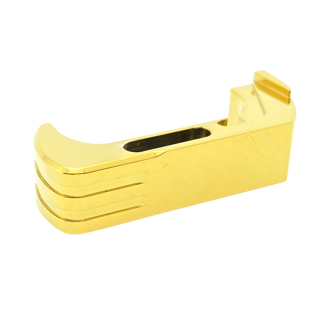 Cross Armory CRG5MCGD Mag Catch Extended Gold Anodized Aluminum for Glock Gen4-5