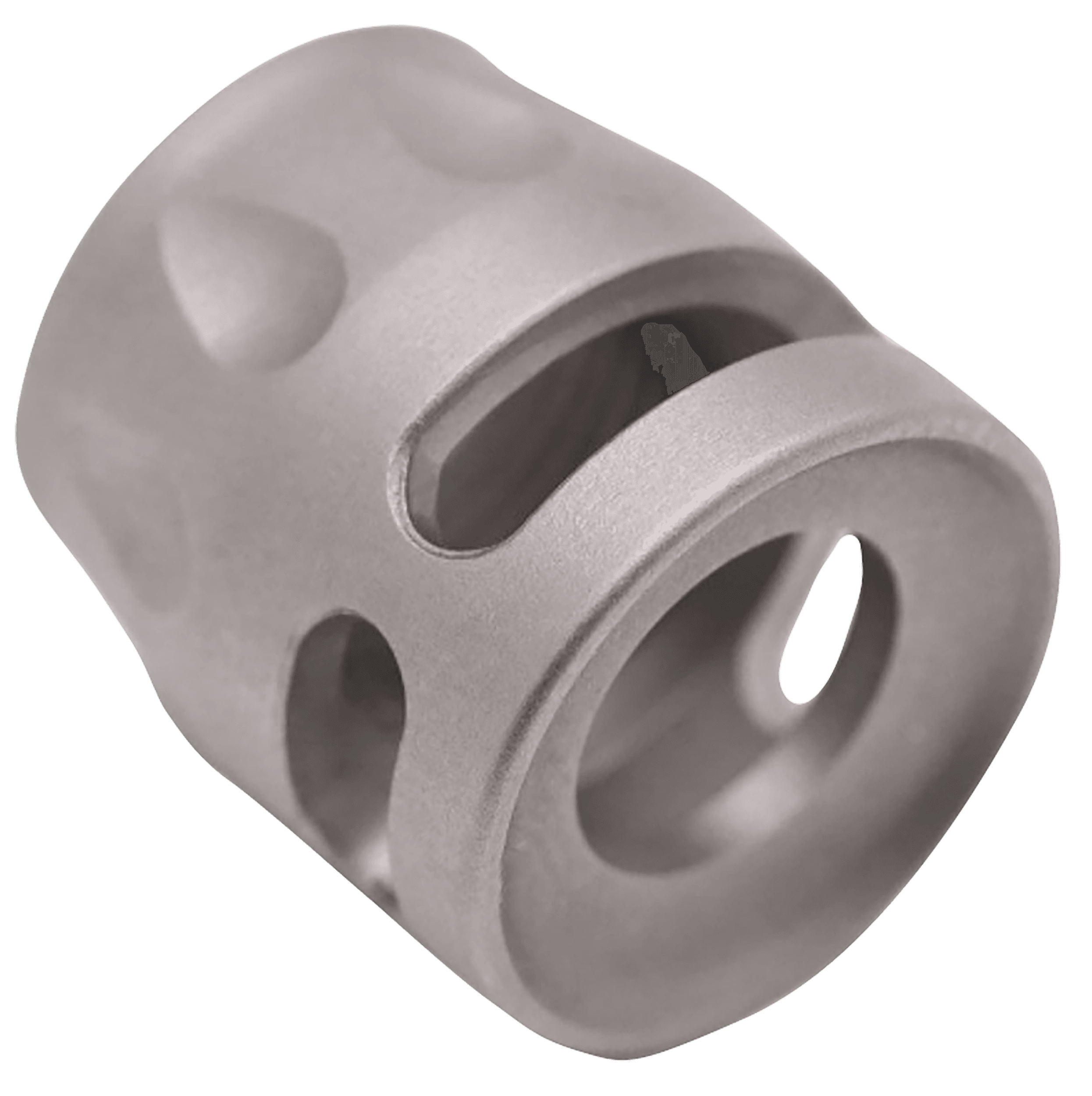 True Precision 9mm Luger Micro Compensator 1/2x28 Silver
