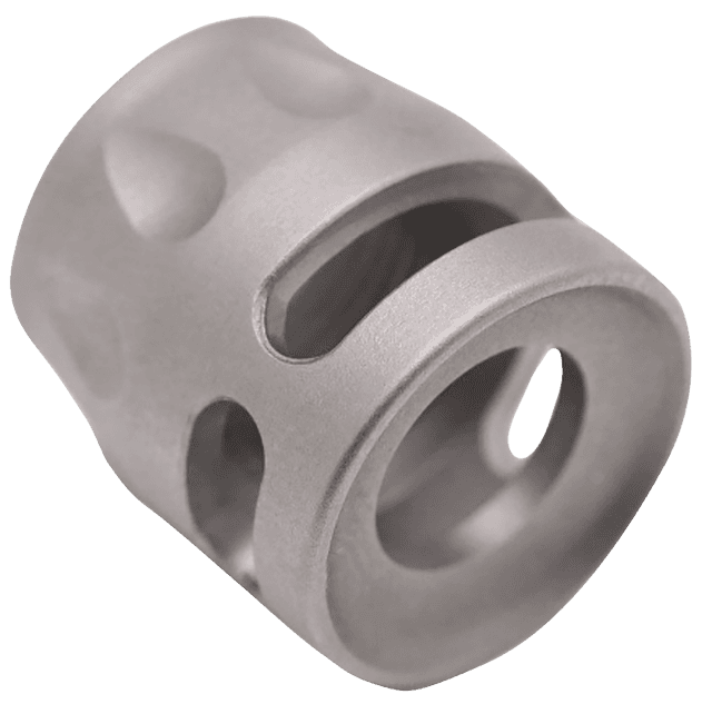 True Precision 9mm Luger Micro Compensator 1/2x28 Silver