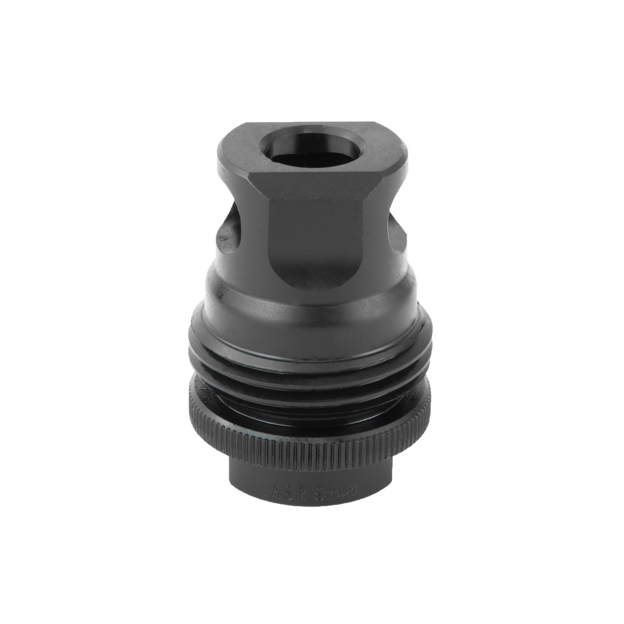 SilencerCo AC2628 ASR Muzzle Brake Black Steel 1/2"-28 Threads 9mm, Luger