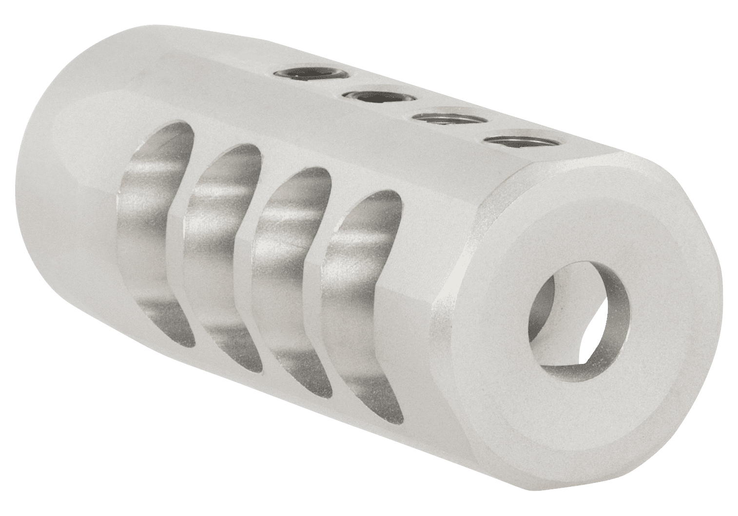 Christensen Arms Side-Baffle Muzzle Device Natural Titanium 5/8-24 30 Cal Bull