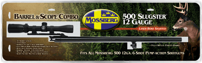 Mossberg 500 12 Gauge 24 Inch Slug Barrel with Cantilever Mount and Scope
