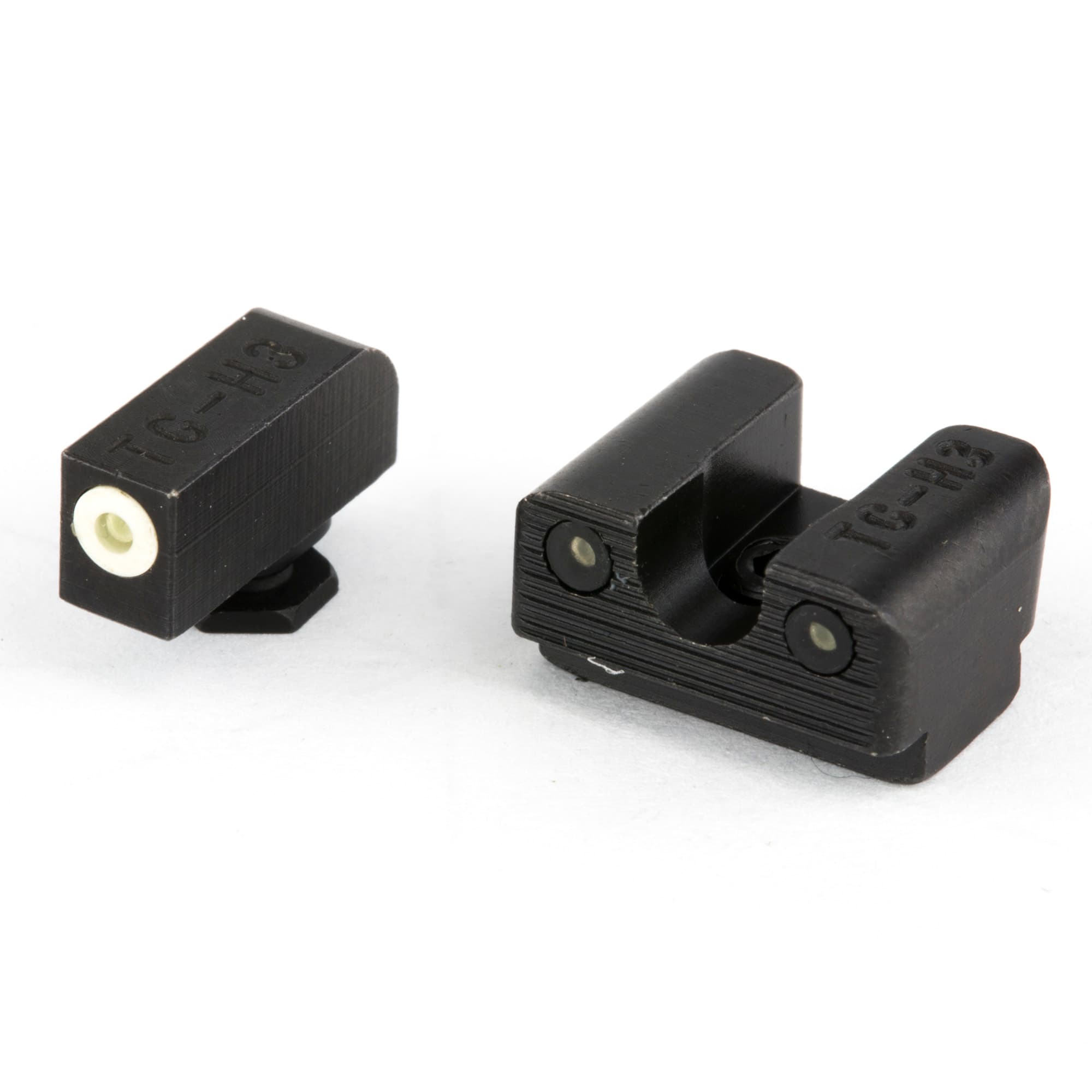 TruGlo TG231G1AW Tritium Pro White Outline Tritium Front/Green Tritium Rear/Black Nitride Fortress Frame,Compatible w/Glock 42/43/43X/48 Except MOS, Front Post/Rear Dovetail Mount