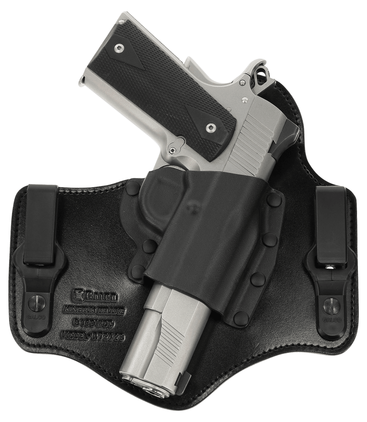Galco KT870RB KingTuk Deluxe IWB Black Kydex/Leather UniClip Fits Sig P365/XL/5X Right Hand
