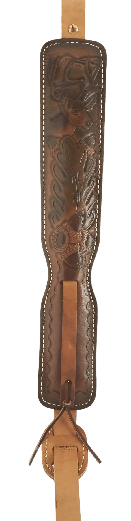 Hunter Company 27-025 Custom Brown Leather/Suede with Deer & Acorn Design for Rifle