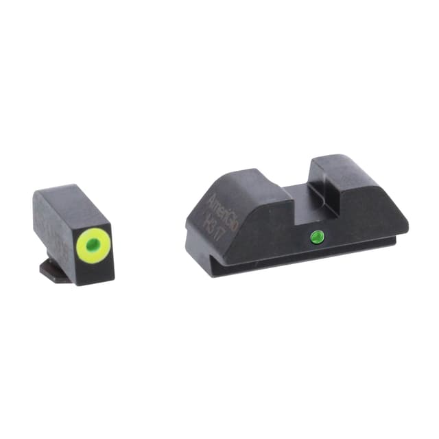 AmeriGlo GL305 i-Dot Glock 42/43 Sight Set Green Tritium Front Rear