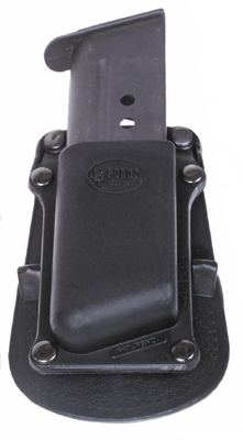 Fobus 390145 Single Mag Pouch Black Polymer Paddle Compatible w/ Single Stack/1911 Belts 1.75" Wide