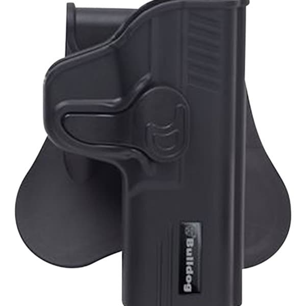 Bulldog RRSWMPS Rapid Release Holster w/Paddle OWB Black Polymer Fits S&W M&P Shield Right Hand