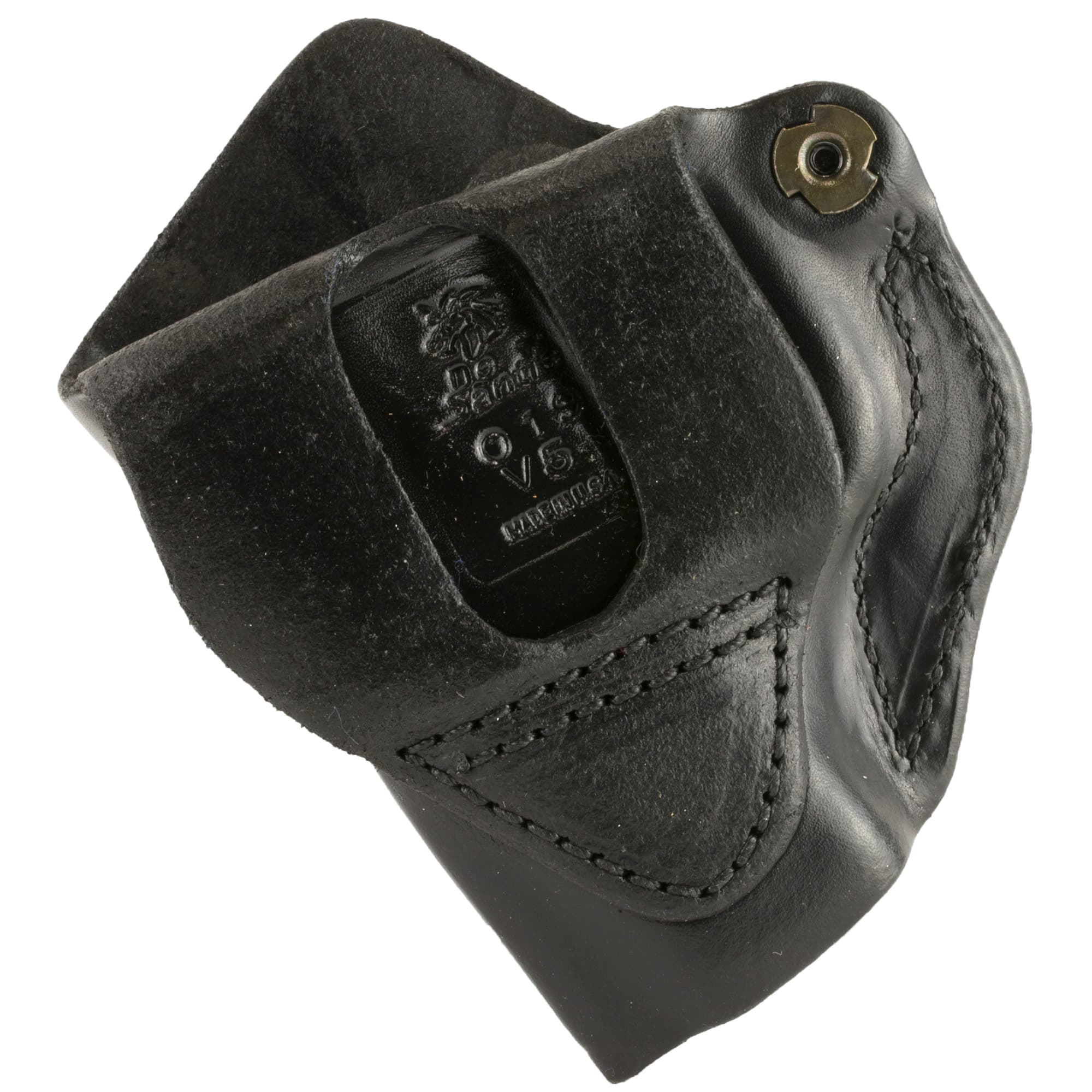 DeSantis Gunhide 019BAV5Z0 Mini Scabbard OWB Black Leather Belt Slide Fits Ruger LC9 Right Hand