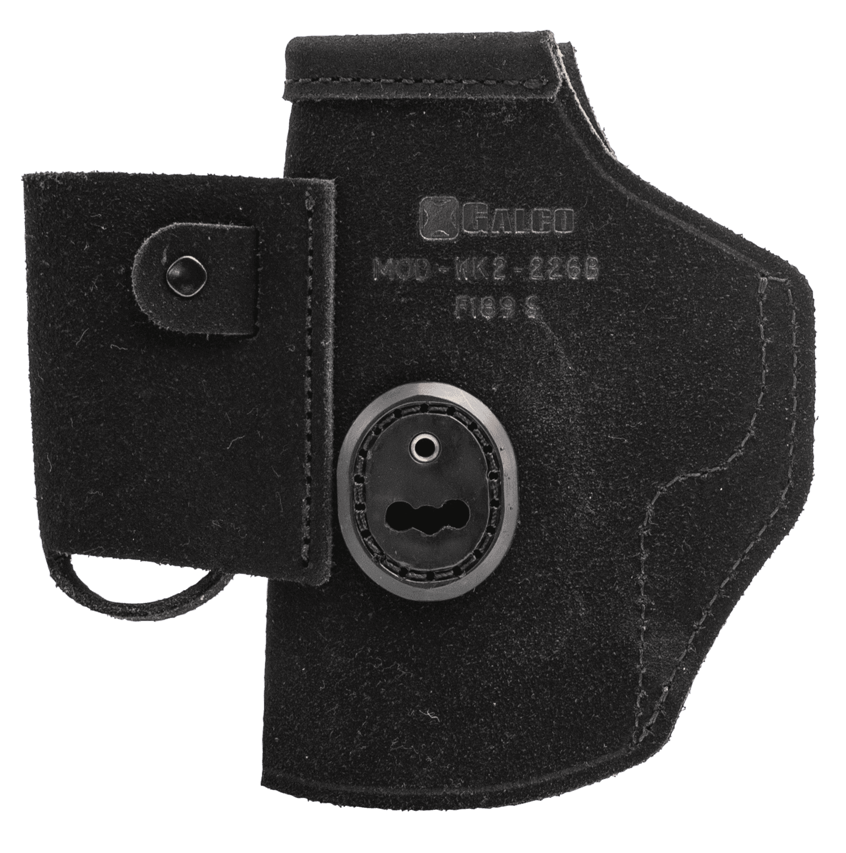 Galco WK2226B WalkAbout 2.0  IWB Black Leather Compatible w/ Glock 19X/19 Gen1-5/23 Gen2-5 UniClip/Stealth Clip Mount Ambidextrous