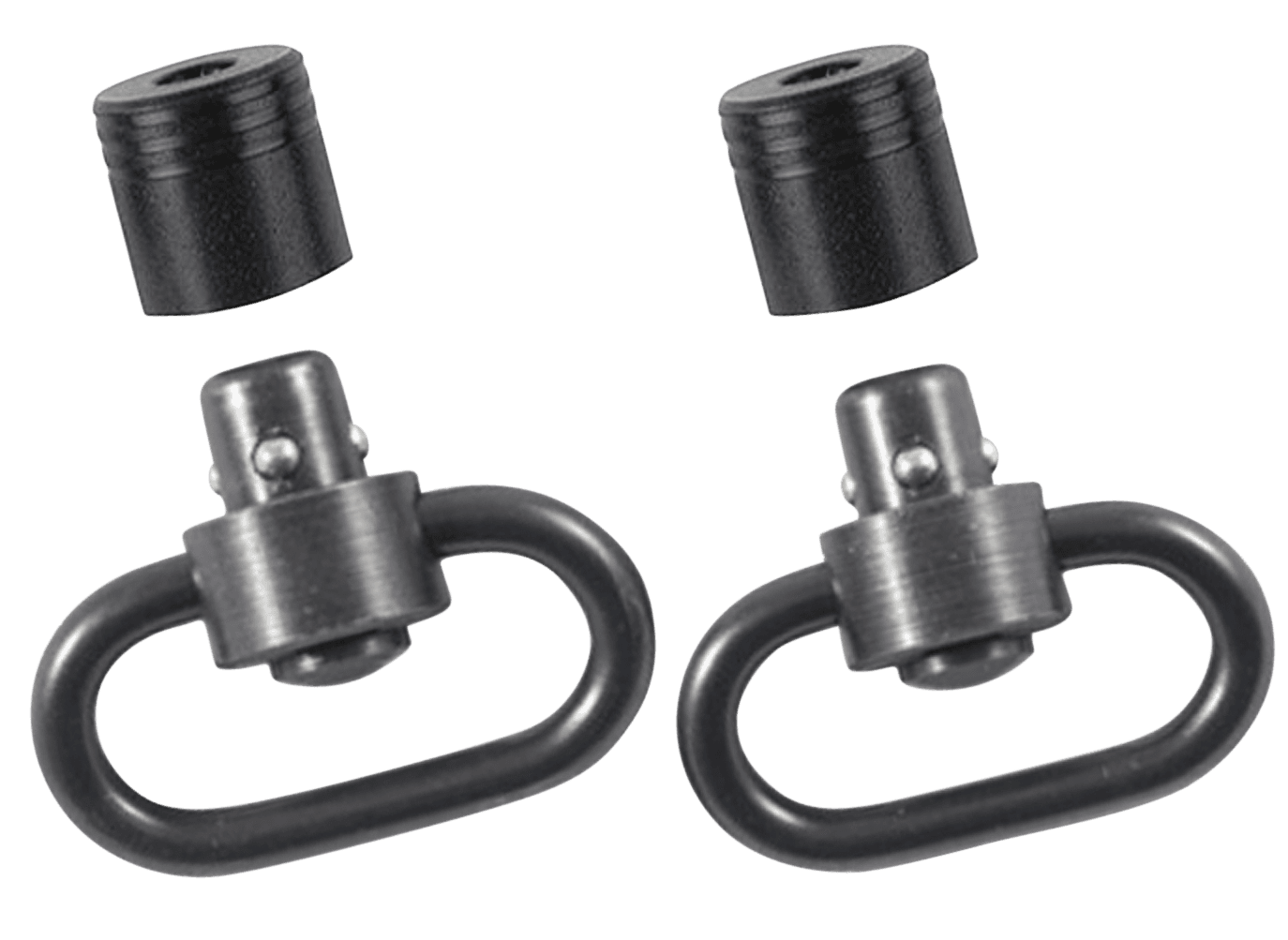 Outdoor Connection PBS19122 Push Button Swivel Set  1.25" Black Steel