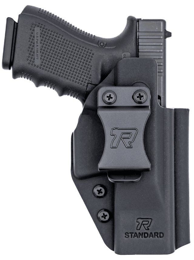 Rounded Gear RGUNVRSLSTNDRDBLK Universal Kydex IWB Black Kydex Belt Clip Fits Standard Sized Handguns Right Hand