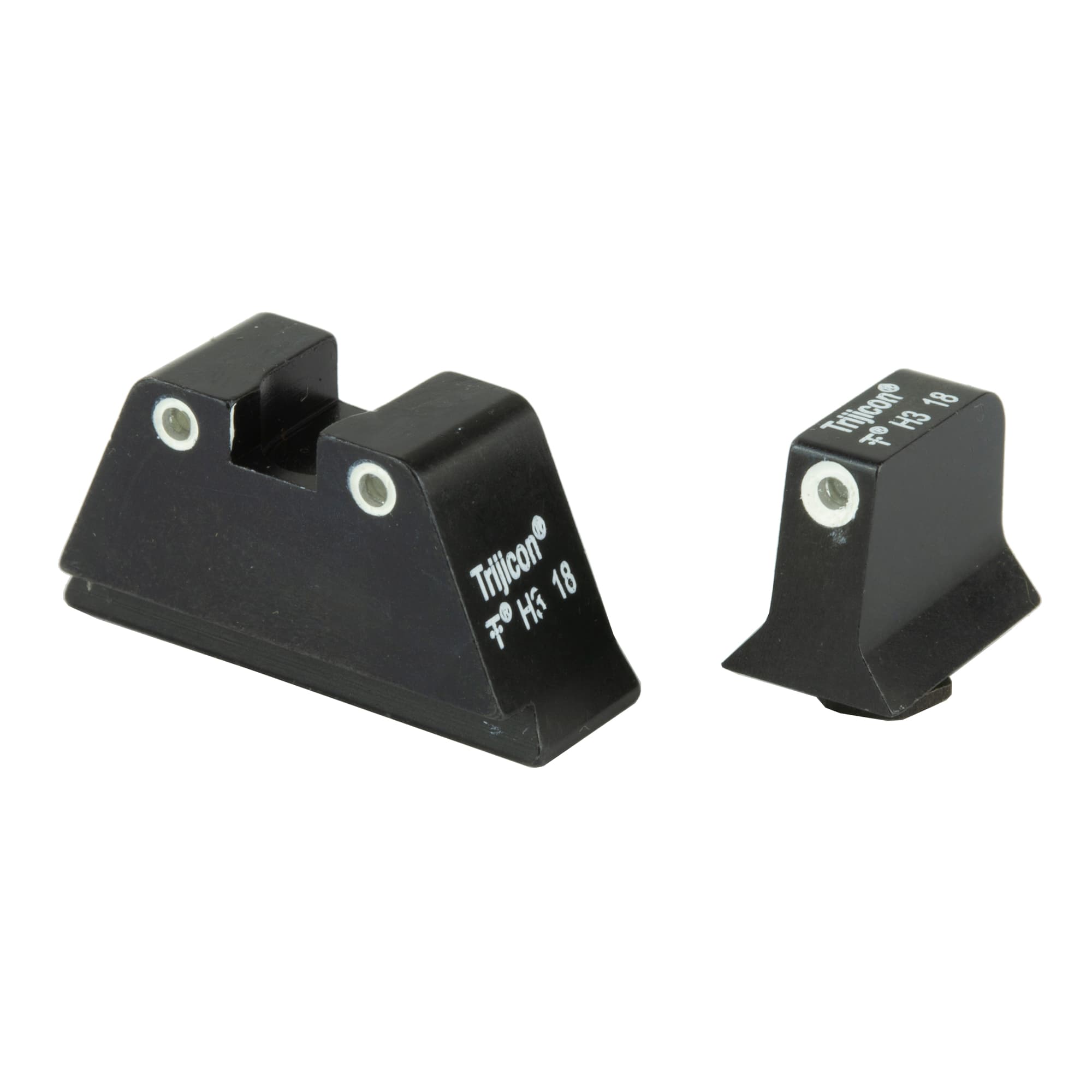 Trijicon Suppressor Height Sights Green Tritium White Outline Front and Rear Glock 20 21