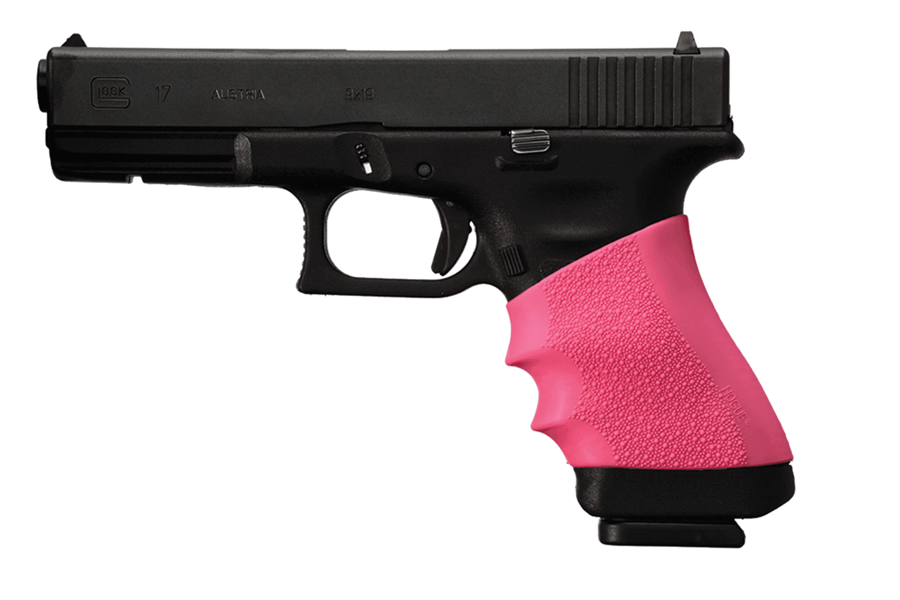 Hogue HandAll Universal Full Size Grip Sleeve Textured Pink Rubber Pistols