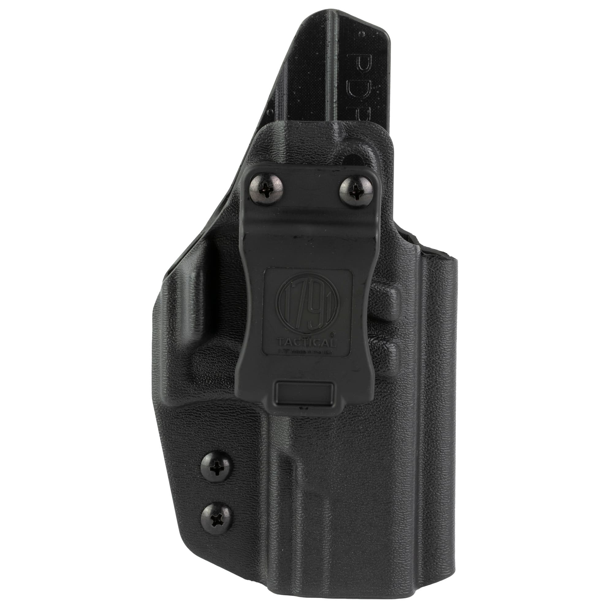 1791 Gunleather TACIWBPDPBLKR Tactical Kydex  IWB Black Kydex Fits Walther PDP Belt Clip Right Hand