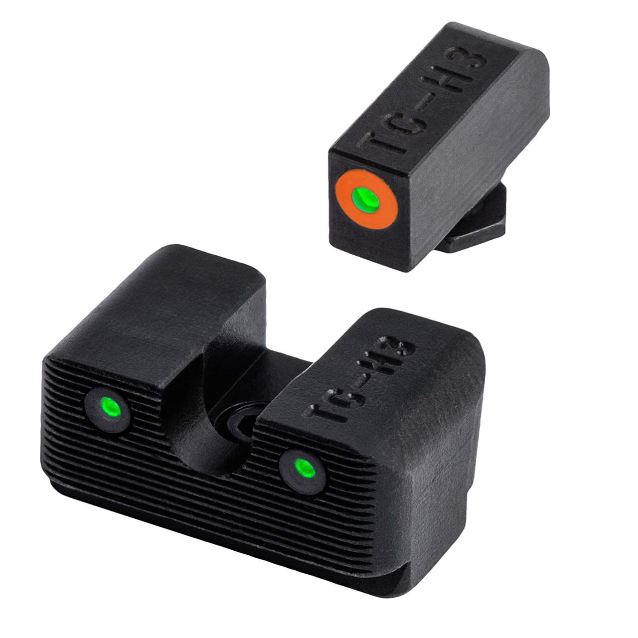 TruGlo TG231Z1C Tritium Pro  Black | Green Tritium Orange Outline Front Sight Green Tritium Rear Sight