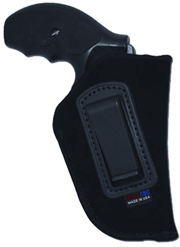 GrovTec US Inc GTHL14115R Inside The Pants  IWB Size 15 Black Suede Belt Clip Fits Large Semi-Auto 3-4" Barrel Right Hand