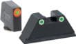 AmeriGlo Gl331 Optic Glock XL Tall Green Tritium Front Orange Rear White Sight Set