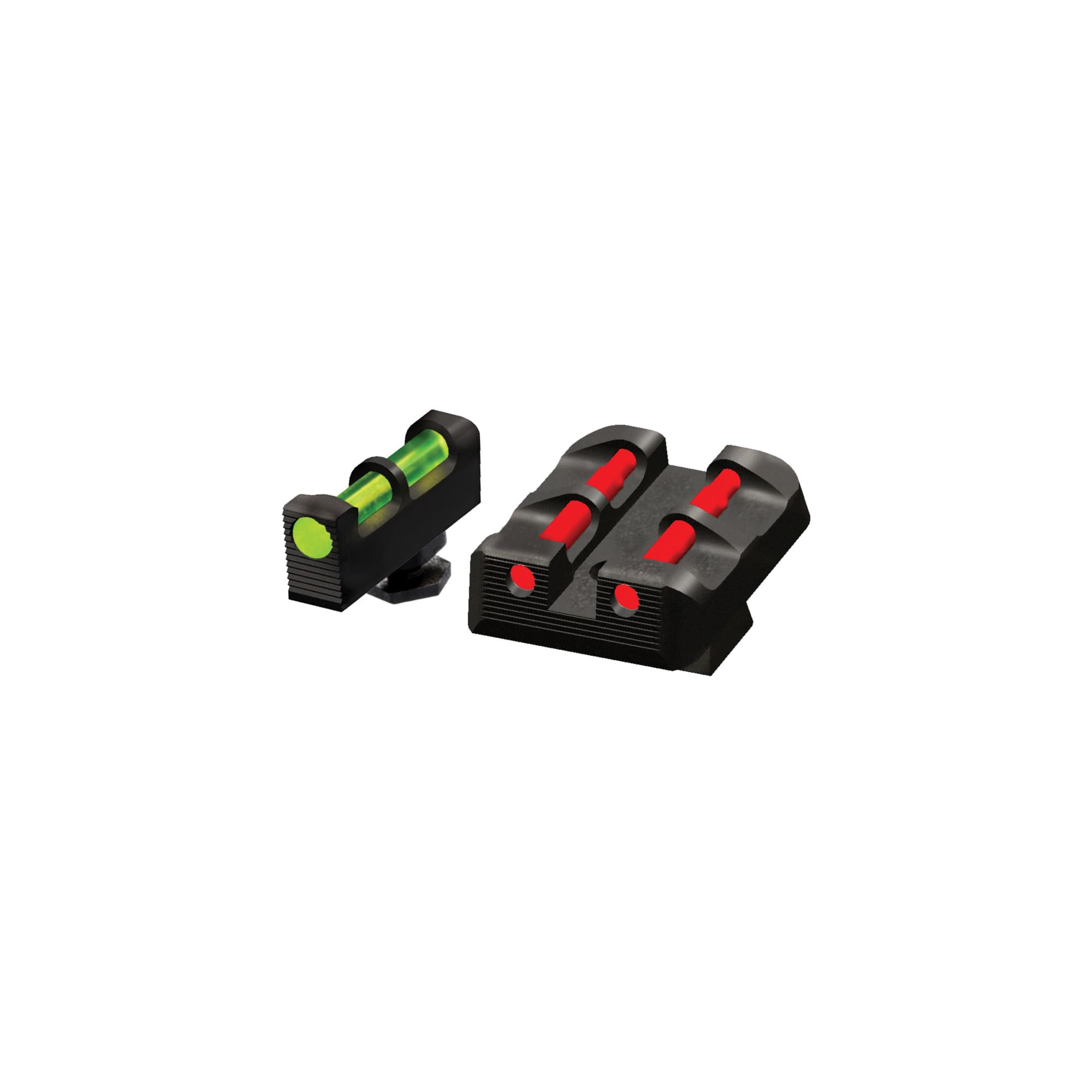 Hiviz Interchangeable Front Rear Handgun Sights Glock Green Red White Litepipes