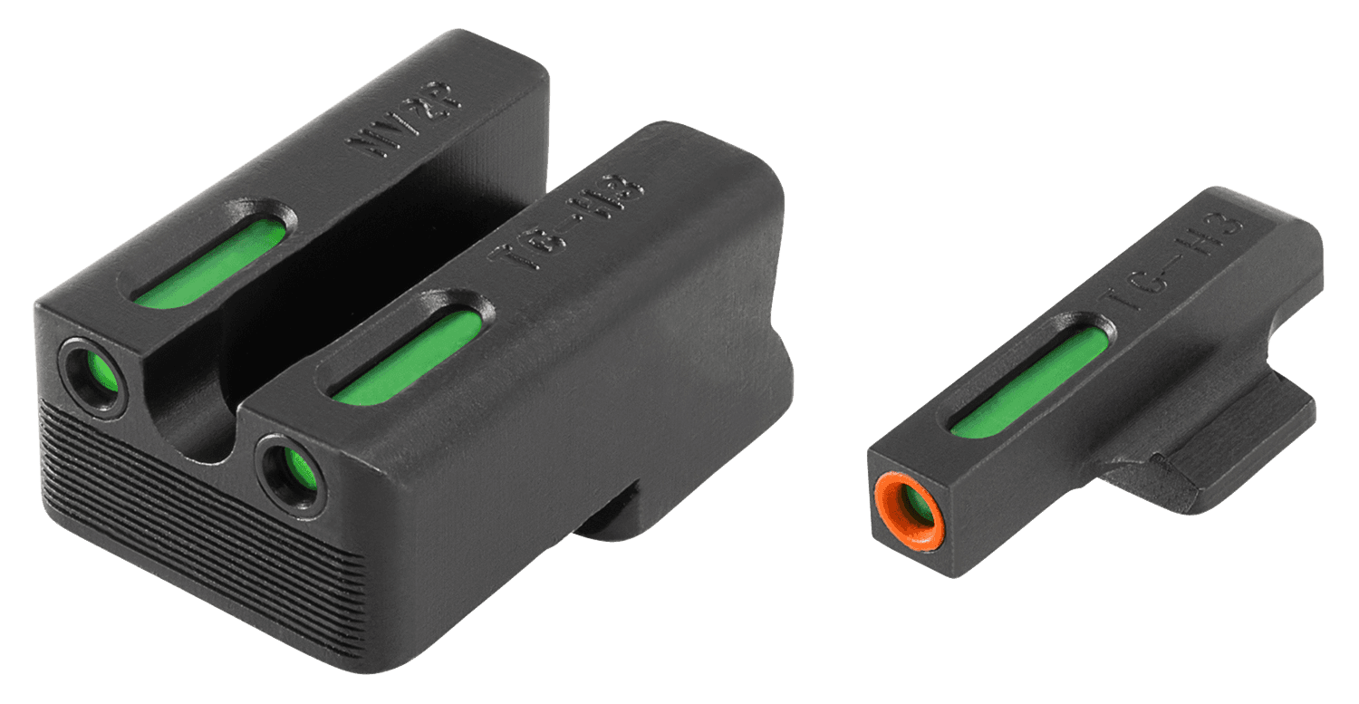Truglo TFX Pro Front Rear Sights Green Tritium Orange Outline For LoMount 1911
