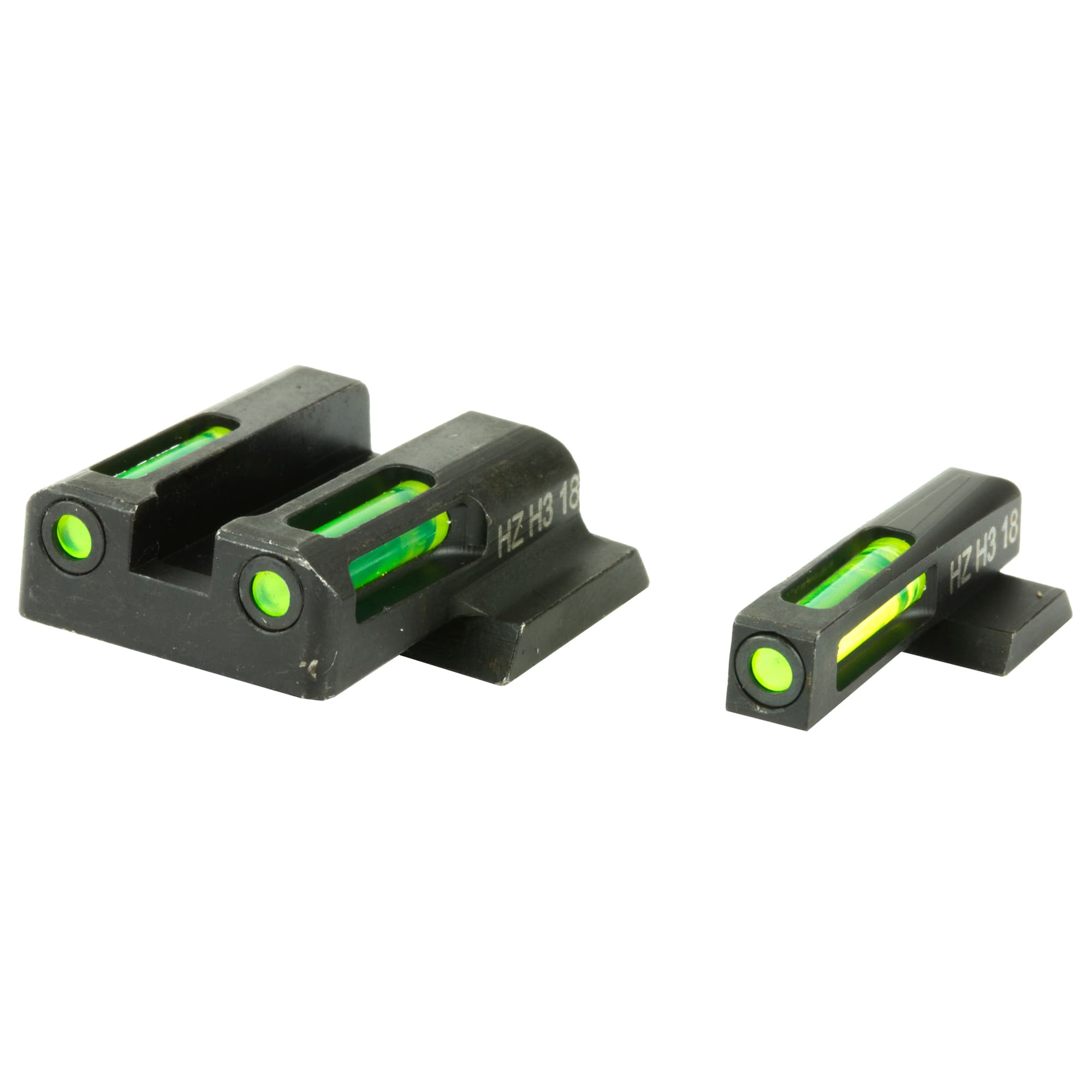 Hiviz LiteWave H3 Sight Shield M&P Shield Green Litepipes White Front Ring