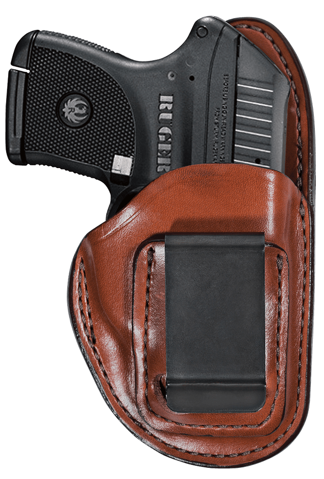 Bianchi 25308 100 Professional  IWB Size 06 Tan Leather Belt Clip Fits Ruger LCP/Taurus Spectrum/Kahr P Right Hand