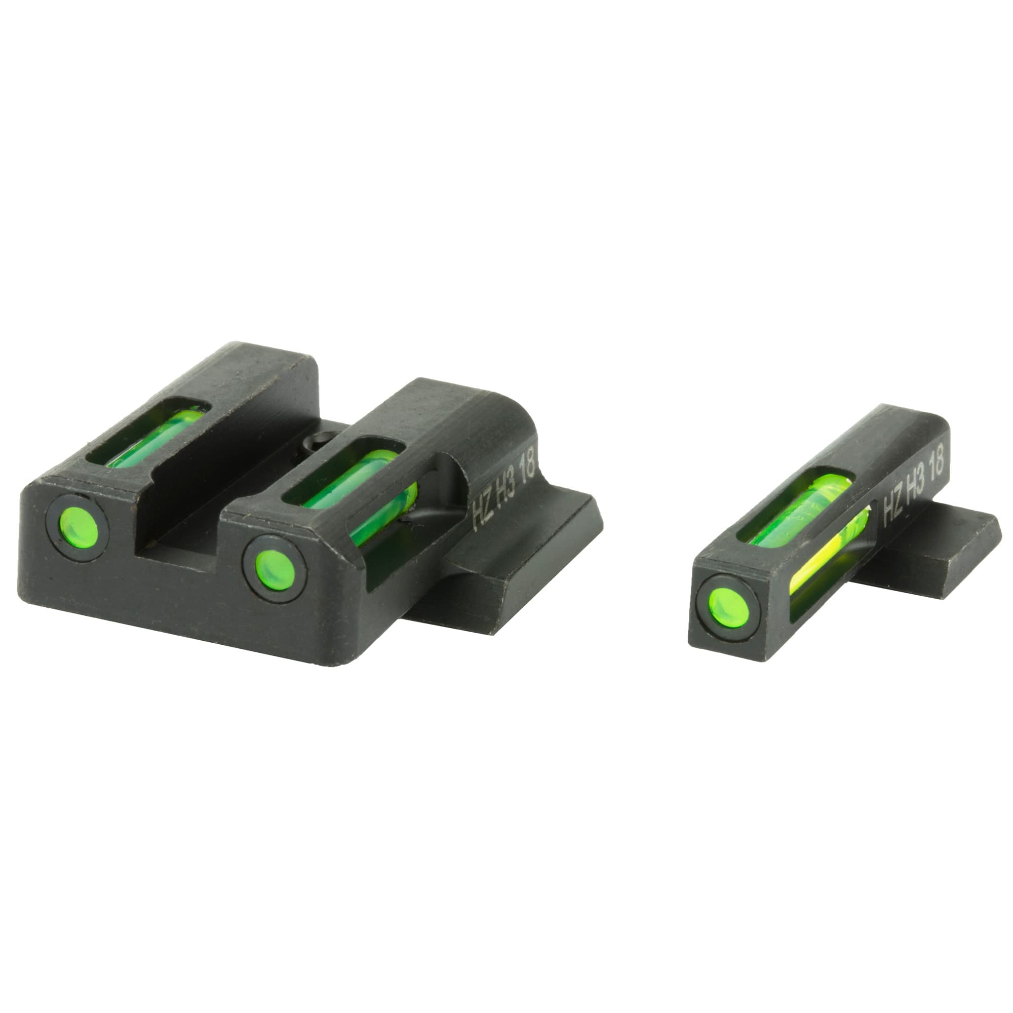 Hiviz LiteWave H3 Handgun Sight for S&W M&P Green Litepipes White Front Ring