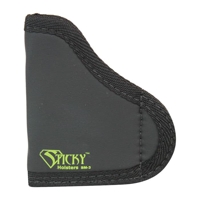 Sticky Holsters SM3 SM-3  IWB Size 3 Black/Green Latex Free Rubber Fits .380 Semi-Auto w/Laser Fits Up To 2.75" Barrel Ambidextrous