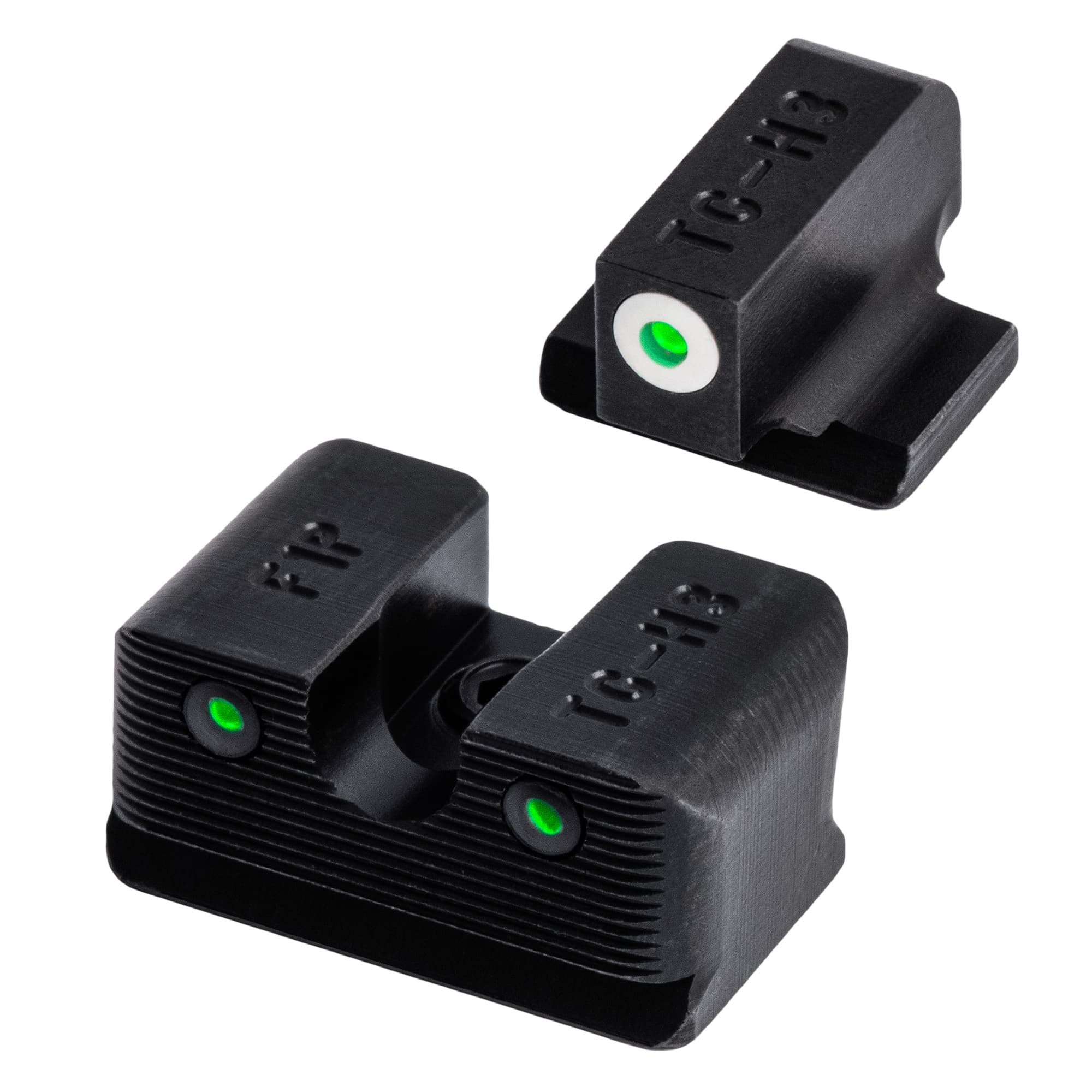 TruGlo TGTG231F2W Tritium Pro  Black | Green Tritium White Outline Front Sight Green Tritium Rear Sight