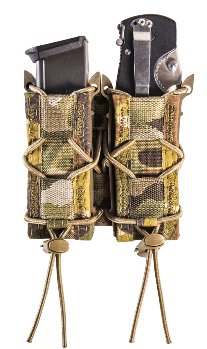 High Speed Gear 13PT12MC TACO Mag Pouch Double MultiCam Nylon Belt Compatible w/ Pistol