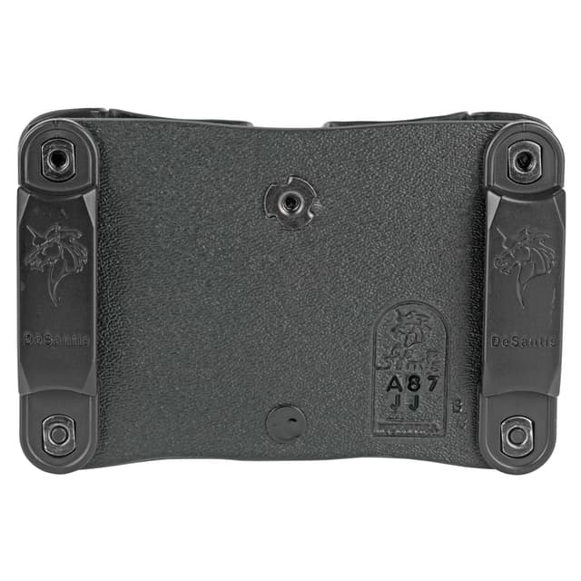 DeSantis Gunhide A87KJJJZ0 Quantico Double Mag Pouch OWB Black Kydex, Belt Clip Fits Belts Up To 1.50" Wide, Compatible w/Glock 17 or 19 Magazines, Ambidextrous